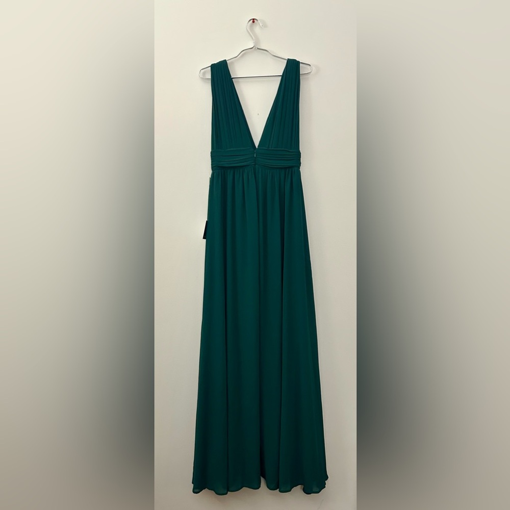 DEFECT NWT Lulus Heavenly Hues Maxi Dress Forest Green Prom Size S #508192 - Picture 2 of 14
